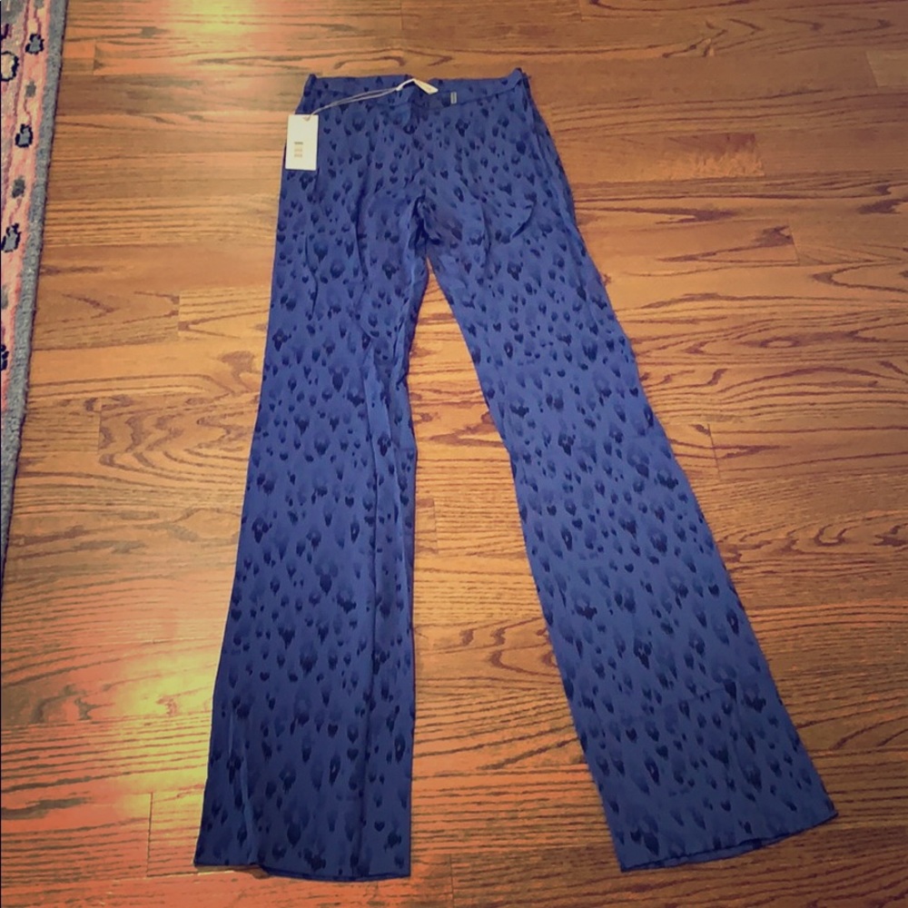 Rebecca Taylor silk straight leg pants